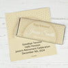 Retirement Personalized Chocolate Bar Wrappers Dotted Sunburst