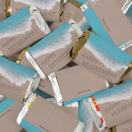 Beach Retirement Chocolate Wrapped Hershey's Miniatures