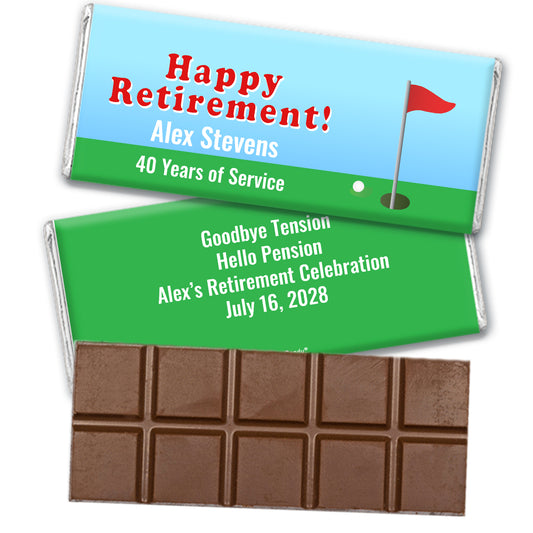 Retirement Personalized Chocolate Bar - Gone Golfing