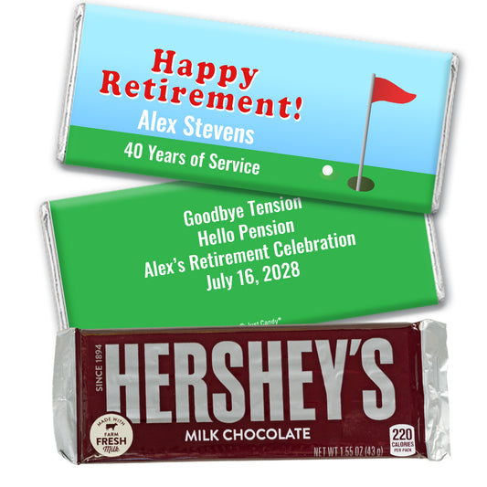 Retirement Personalized Chocolate Bar - Gone Golfing