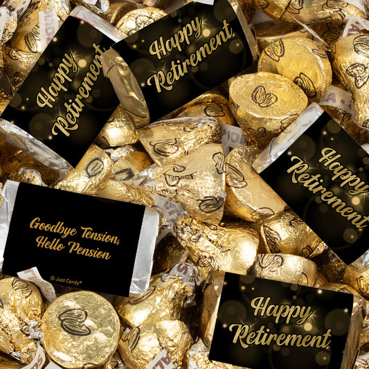 Happy Retirement Hershey's Chocolate Candy Mix Kisses & Miniatures