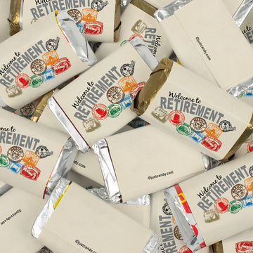 Welcome to Retirement Chocolate Wrapped Hershey's Miniatures