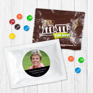 Personalized Retirment Color Block Candy Favor Bag - M&Ms or Skittles