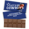 Personalized Cowboys Football Party Hershey's Hershey's Milk Chocolate Bar & Wrapper
