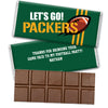 Personalized Packers Football Party Hershey's Hershey's Milk Chocolate Bar & Wrapper