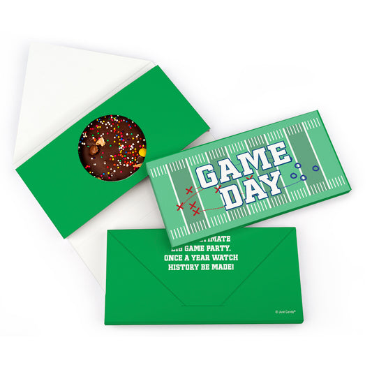Personalized Sports Football Field Gourmet Infused Belgian Chocolate Bars (3.5oz)