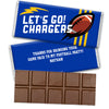 Personalized Chargers Football Party Hershey's Hershey's Milk Chocolate Bar & Wrapper