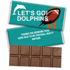 Personalized Dolphins Football Party Hershey's Hershey's Milk Chocolate Bar & Wrapper