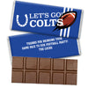 Personalized Colts Football Party Hershey's Hershey's Milk Chocolate Bar & Wrapper