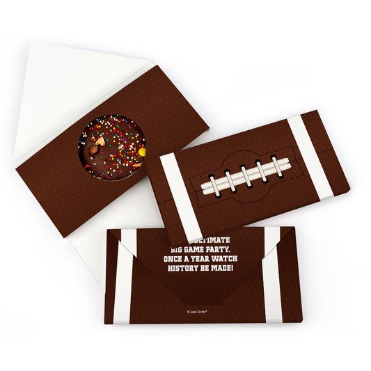 Personalized Sports Football Gourmet Infused Belgian Chocolate Bars (3.5oz)