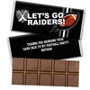 Personalized Raiders Football Party Hershey's Hershey's Milk Chocolate Bar & Wrapper