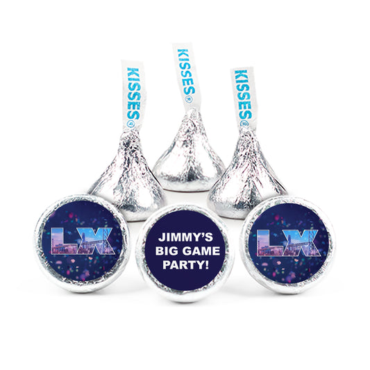 Personalized Football Party Themed Stadium 3/4" Stickers (108 Stickers)