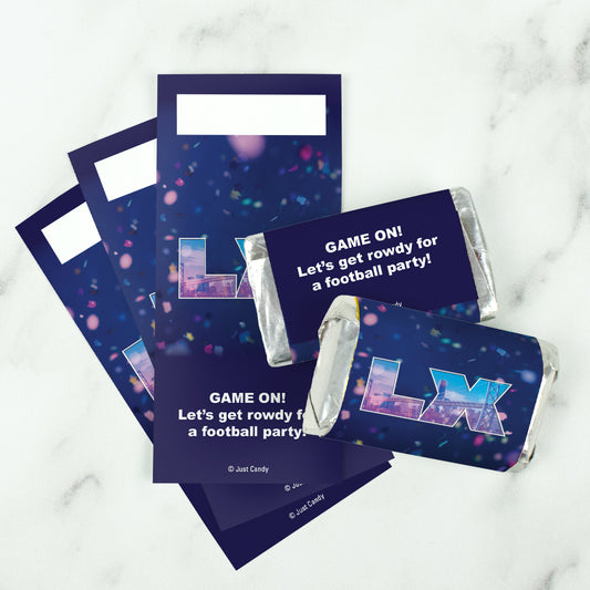 Personalized Football Party Themed Stadium Miniatures Wrappers