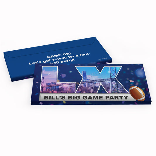 Deluxe Personalized Football Stadium Candy Bar Favor Box