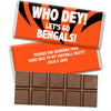Personalized Football Party Let's Go Bengals Hershey's Milk Chocolate Bar and Wrapper