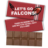 Personalized Football Party Let's Go Falcons Hershey's Milk Chocolate Bar and Wrapper