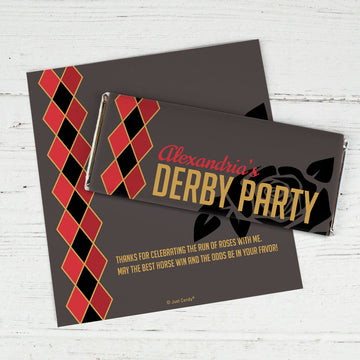 Personalized Derby Party Chocolate Bar Wrappers