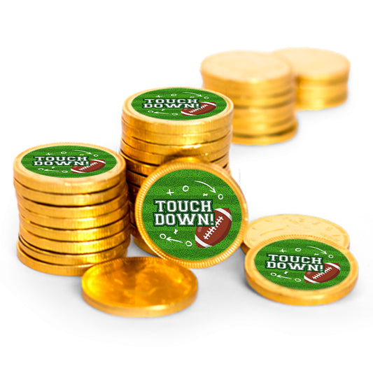 Football Party Chocolate Coins Touch Down! 1lb Bag - 87 ct