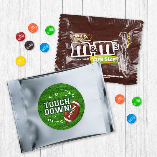 Football Touch Down Candy Favor Bag - M&Ms or Skittles