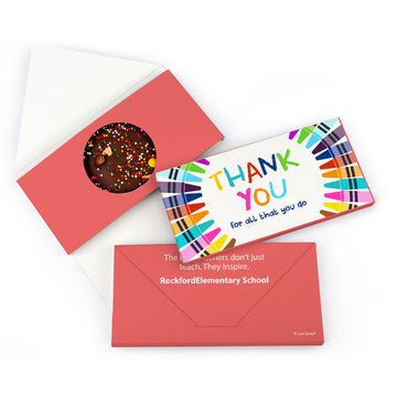 Personalized Colorful Thank You Gourmet Infused Belgian Chocolate Bars (3.5oz)