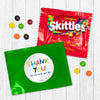 Personalized Teacher Appreciation Colorful Thank You Candy Favor Bag - M&Ms or Skittles