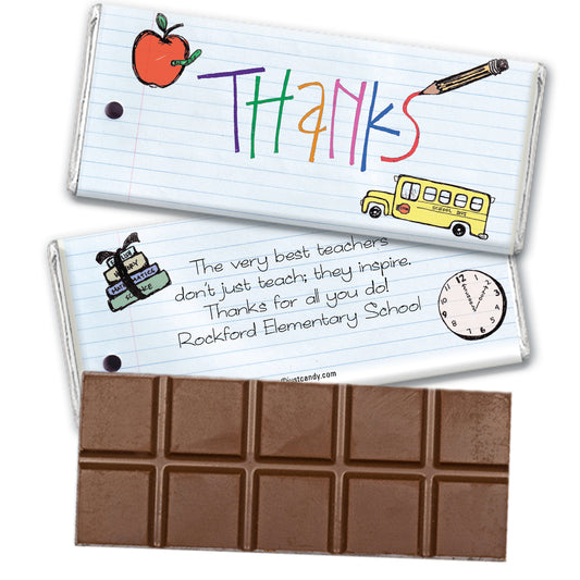 Personalized Teacher Appreciation Hershey's Hershey's Milk Chocolate Bar & Wrapper