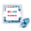 Personalized Welcome JUST CANDY® favor cube with Hershey's Kisses