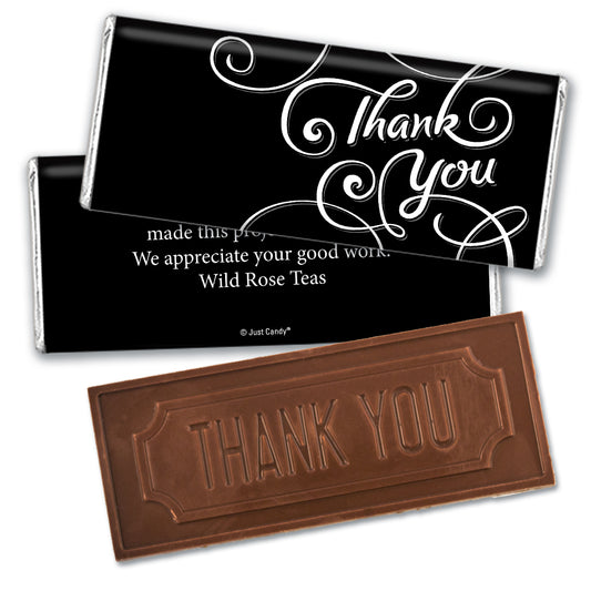 Thank You Personalized Embossed Chocolate Bar Scroll