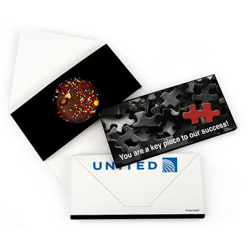 Personalized Thank You Puzzle Key Piece Logo Gourmet Infused Belgian Chocolate Bars (3.5oz)