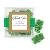 Personalized Dotted Thank You JUST CANDY® favor cube with Sugar Sanded Gummy Bears