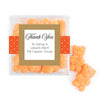 Personalized Dotted Thank You JUST CANDY® favor cube with Sugar Sanded Gummy Bears