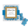 Personalized Dotted Thank You JUST CANDY® favor cube with Sugar Sanded Gummy Bears