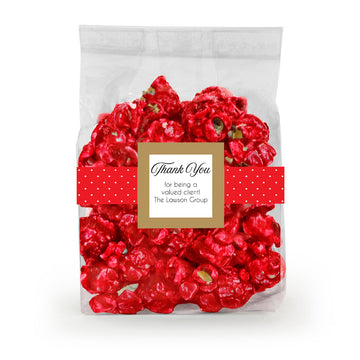 Personalized Thank You Dots Candy Coated Popcorn 3.5oz Bag