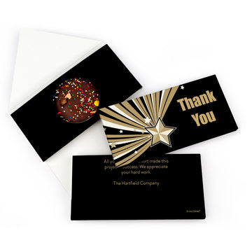 Personalized Thank You Gold Star Gourmet Infused Belgian Chocolate Bars (3.5oz)