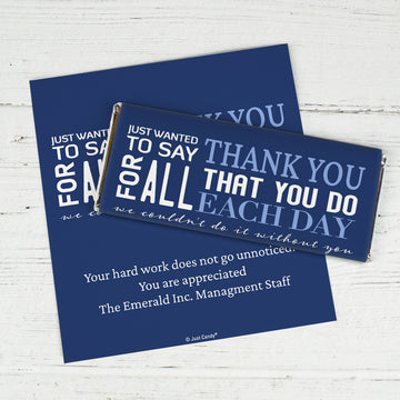 Personalized Thank You For All That You Chocolate Bar Wrappers Only