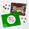 Personalized Business Thanks For All You Do Candy Favor Bag - M&Ms or Skittles
