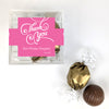 Personalized Thank You JUST CANDY® favor cube with Dubai Truffles - Swirls