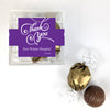Personalized Thank You JUST CANDY® favor cube with Dubai Truffles - Swirls
