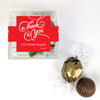 Personalized Thank You JUST CANDY® favor cube with Dubai Truffles - Swirls