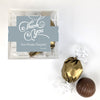 Personalized Thank You JUST CANDY® favor cube with Dubai Truffles - Swirls