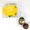 Personalized Thank You JUST CANDY® favor cube with Dubai Truffles - Swirls