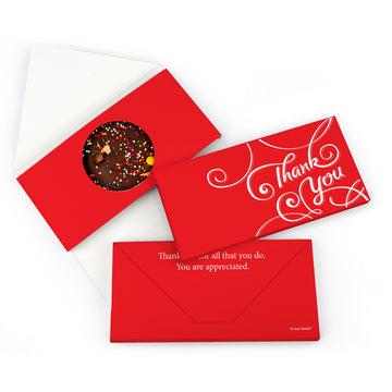 Personalized Thank You Scroll Gourmet Infused Belgian Chocolate Bars (3.5oz)