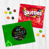 Personalized Business Thanks Languages Candy Favor Bag - M&Ms or Skittles