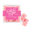 Personalized Thank You Swirls JUST CANDY® favor cube with Sugar Sanded Gummy Bears
