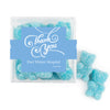 Personalized Thank You Swirls JUST CANDY® favor cube with Sugar Sanded Gummy Bears