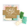 Personalized Thank You Swirls JUST CANDY® favor cube with Sugar Sanded Gummy Bears