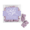 Personalized Thank You Swirls JUST CANDY® favor cube with Sugar Sanded Gummy Bears