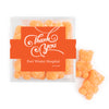 Personalized Thank You Swirls JUST CANDY® favor cube with Sugar Sanded Gummy Bears