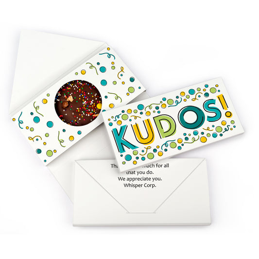 Personalized Thank You Kudos Gourmet Infused Belgian Chocolate Bars (3.5oz)