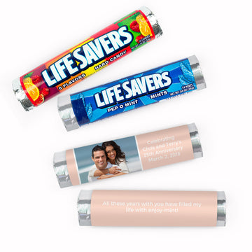 Personalized Anniversary Photo Lifesavers Rolls (20 Rolls)